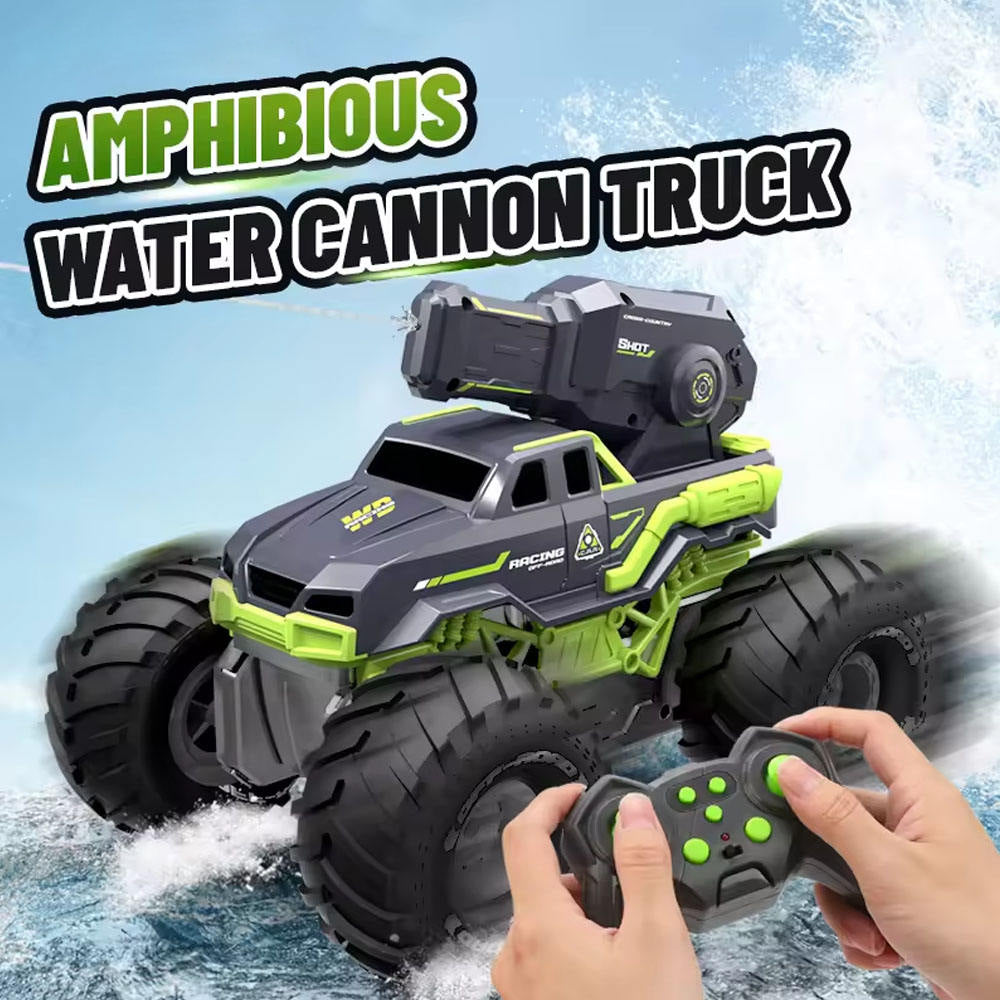 Kids RC Amphibious Vehicle 2.4G High Pressure Water Gun Car Two Speeds Off-road Car