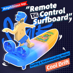 2-IN-1 Remote Control Boat 2.4G RC Surfer Water Surfboard Land Drift Scooter Toys