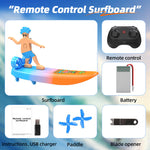 2-IN-1 Remote Control Boat 2.4G RC Surfer Water Surfboard Land Drift Scooter Toys