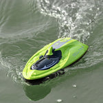 2.4G Remote Control Boat Twin Turbojet Speedboat Waterproof Racing Boat With Light For Kids