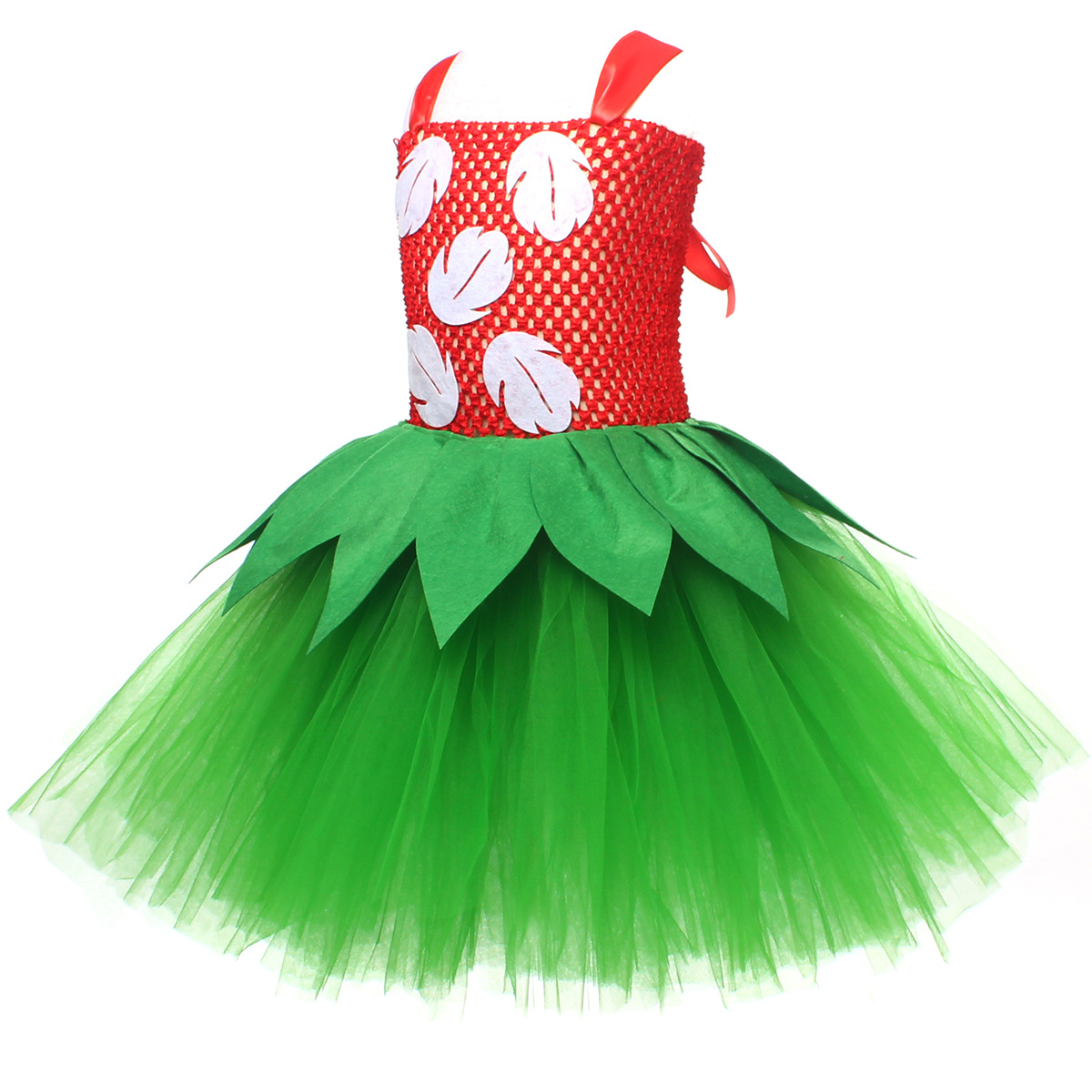 Girls Lilo Costume Pelekai Ball Gown Dress with Headband and Accessories for Halloween Cosplay