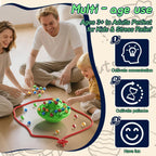 Marble Balancing Game with 60 Glass Marbles Storage Base Balancing Beads Family Fun Game for Kids & Adults