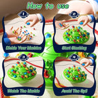 Marble Balancing Game with 60 Glass Marbles Storage Base Balancing Beads Family Fun Game for Kids & Adults