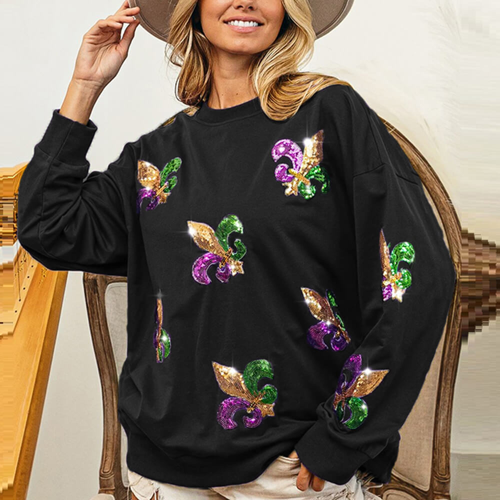 Mardigra Costume Women 2024 Carnival Outfit 40 Days Before Easter Sweatshirt for Masquerade Party