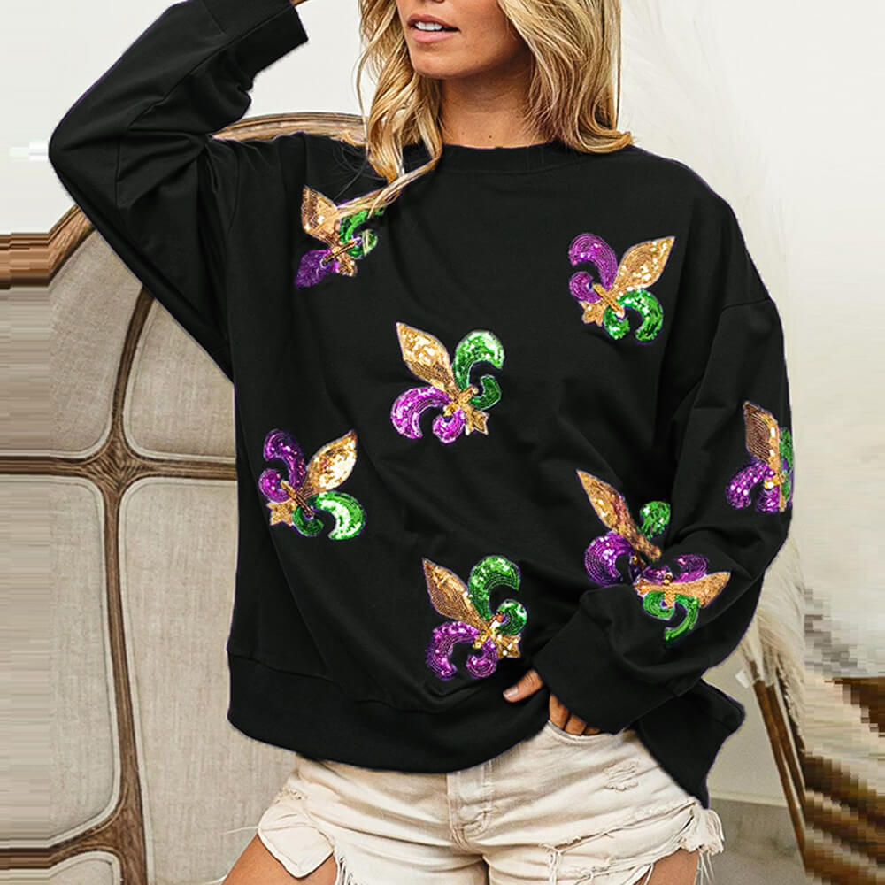 Mardigra Costume Women 2024 Carnival Outfit 40 Days Before Easter Sweatshirt for Masquerade Party