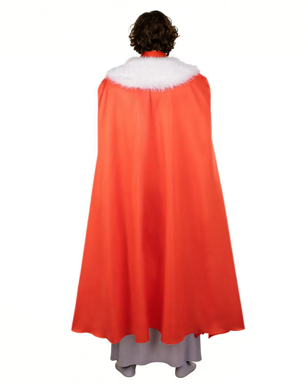 Grand Regent Costume Red Hero Combat Robe with Fur-Collared Cloak Full Set