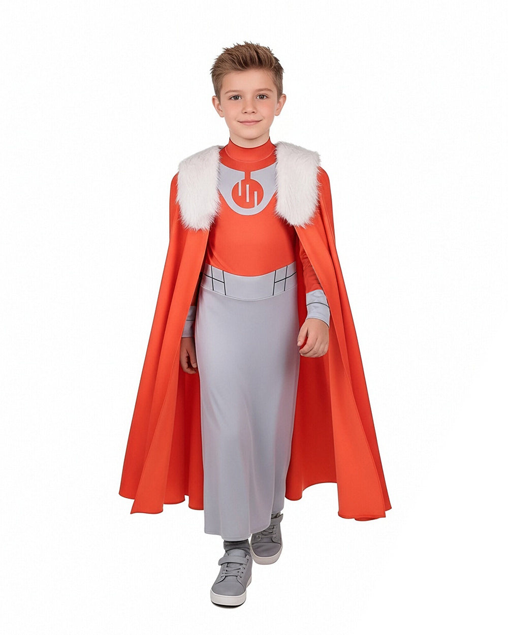 Grand Regent Costume Red Hero Combat Robe with Fur-Collared Cloak Full Set