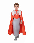 Grand Regent Costume Red Hero Combat Robe with Fur-Collared Cloak Full Set