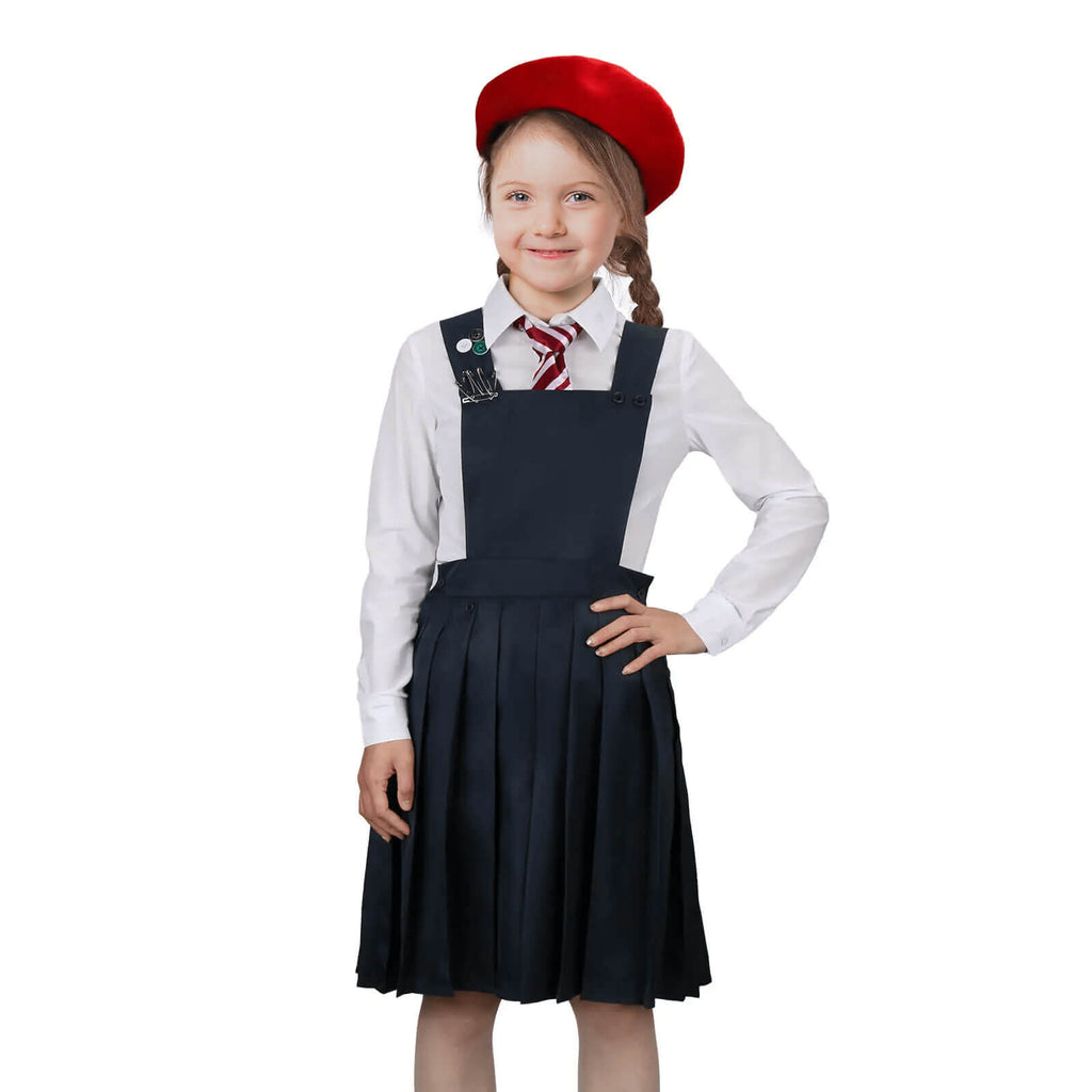 Matilda Wormwood Costume Hortensia Musical School Uniform Cosplay Dress Full Set for Kids Adults