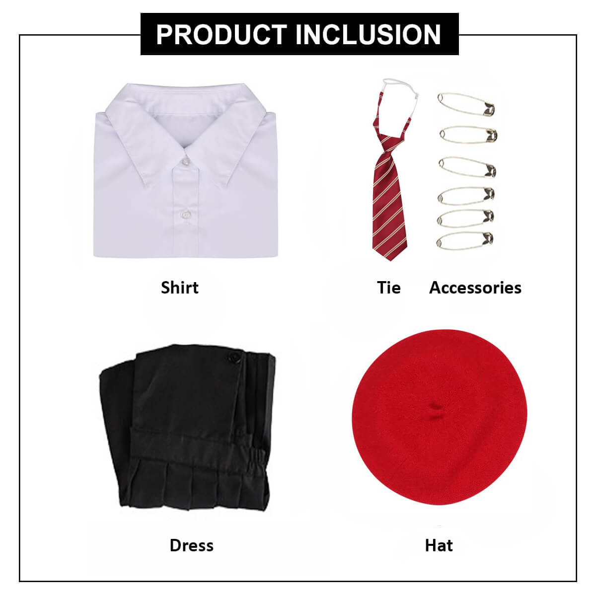 Matilda Wormwood Costume Hortensia Musical School Uniform Cosplay Dress Full Set for Kids Adults