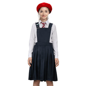 Matilda Wormwood Costume Hortensia Musical School Uniform Cosplay Dress Full Set for Kids Adults