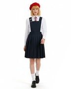 Matilda Wormwood Costume Hortensia Musical School Uniform Cosplay Dress Full Set for Kids Adults