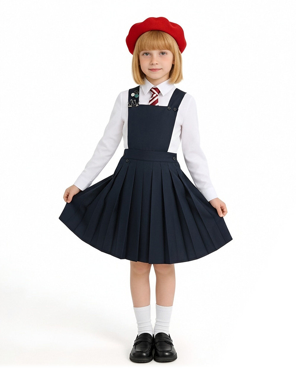 Matilda Wormwood Costume Hortensia Musical School Uniform Cosplay Dress Full Set for Kids Adults