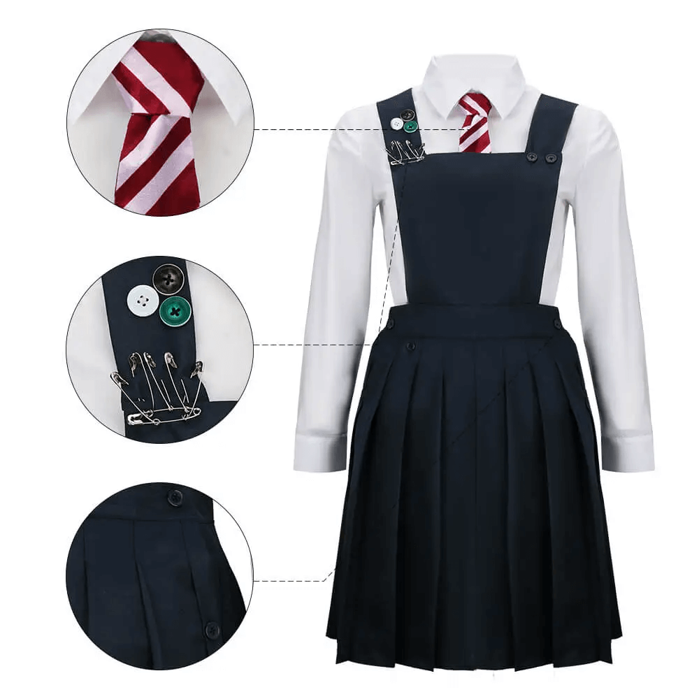 Matilda Wormwood Costume Hortensia Musical School Uniform Cosplay Dress Full Set for Kids Adults