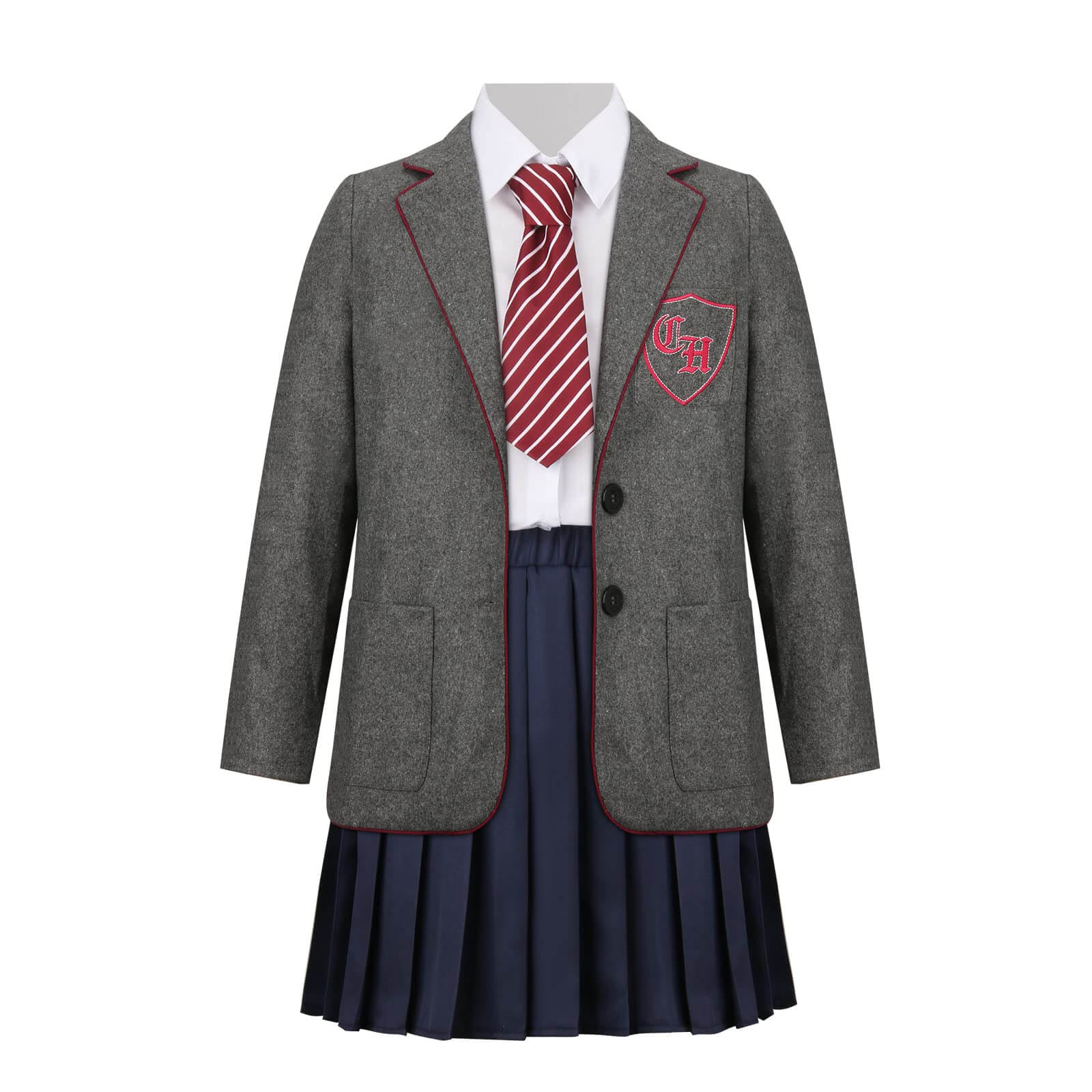 Matilda Wormwood Costume Gray School Uniform Girls Adults Halloween Cosplay Outfit