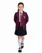 Musical Theater School Uniform Burgundy Blazer Pleated Skirt Shirt and Tie for Bookworm Fans