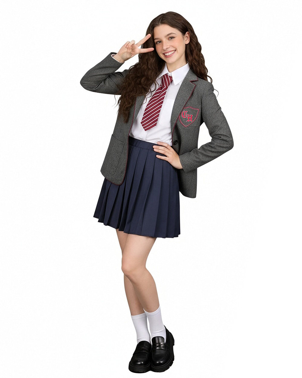 Matilda Wormwood Costume Gray School Uniform Girls Adults Halloween Cosplay Outfit