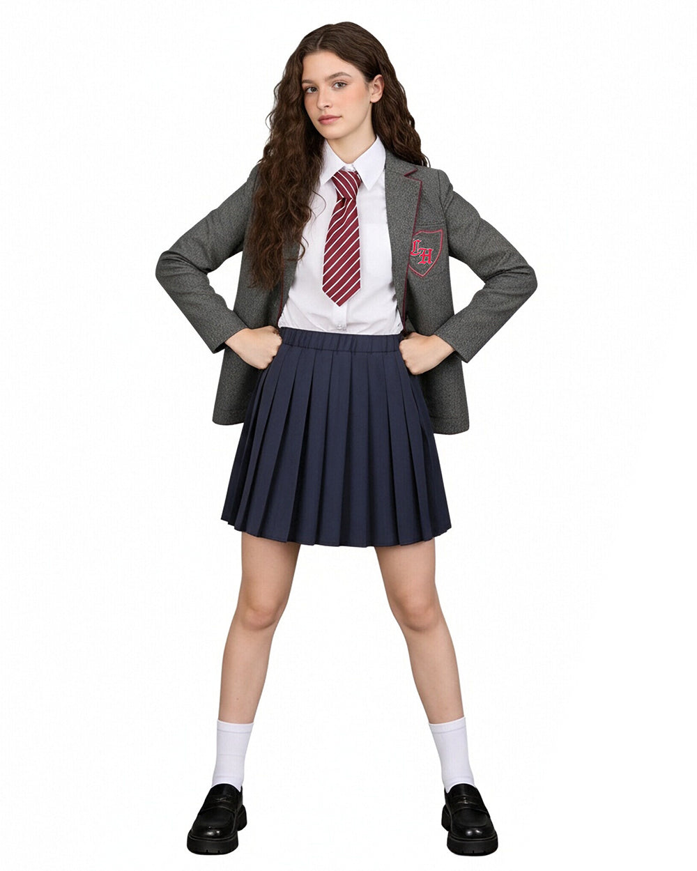 Matilda Wormwood Costume Gray School Uniform Girls Adults Halloween Cosplay Outfit