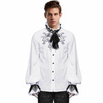 Mens Medieval Clothing Ruffle Pirate Shirt Steampunk Victorian Western Cowboy Costume