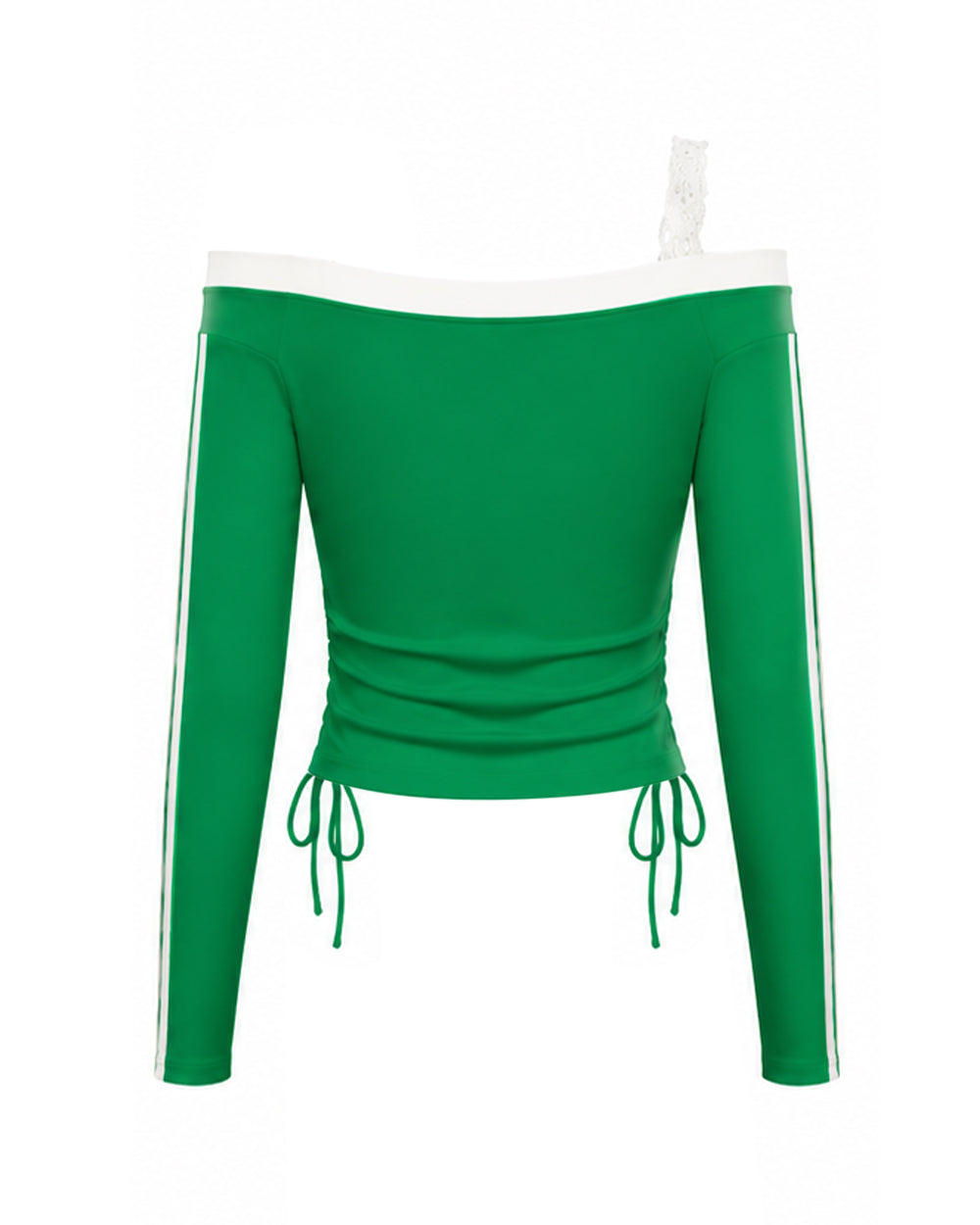 Mexico Womens Shirt Green Soccer Jersey Lace Strap Off Shoulder Ruched Tee for Sports Bar Game Night