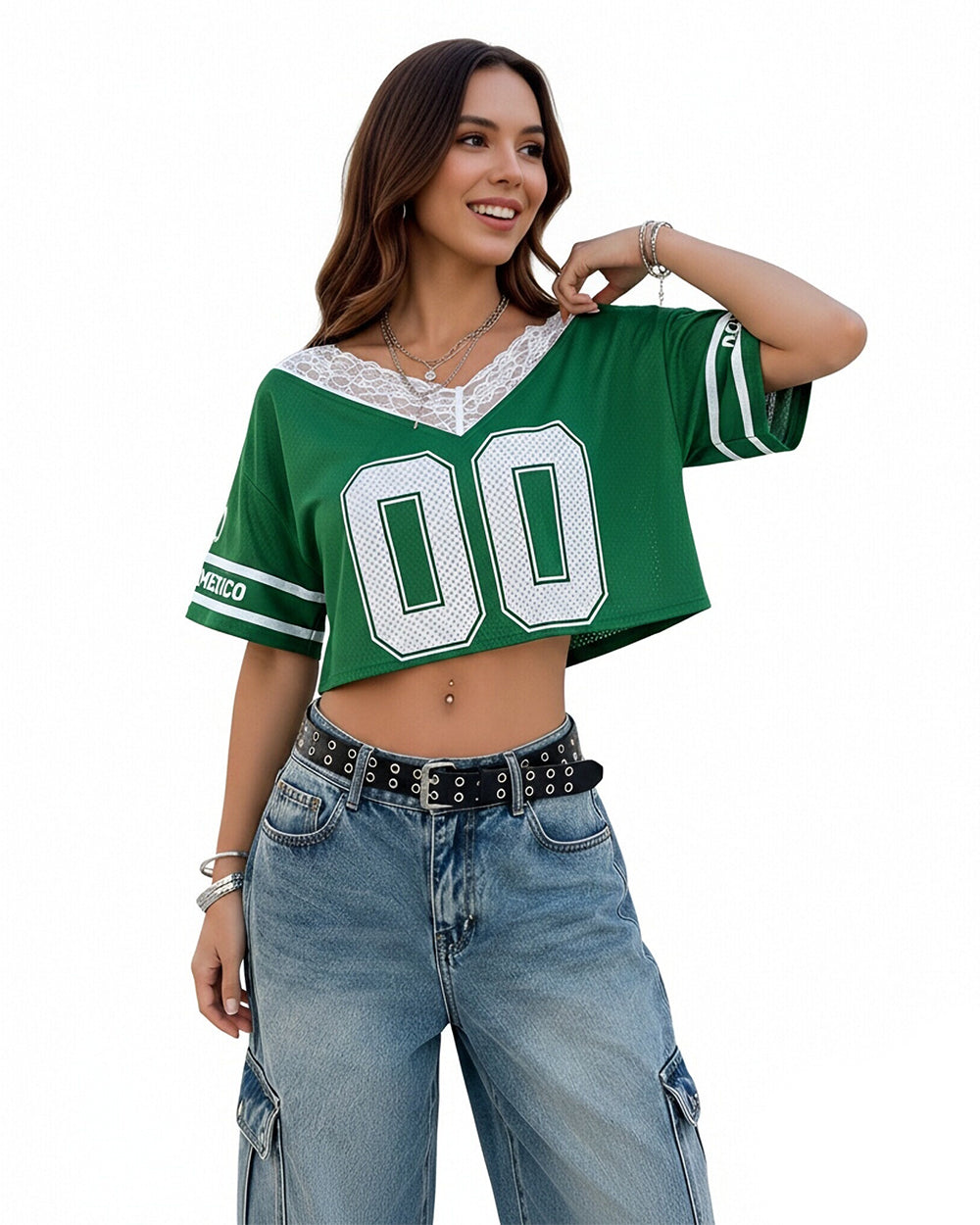Mexico Female Jersey 2026 Mexico Soccer Jersey for Women Streetwear Crop Shirt