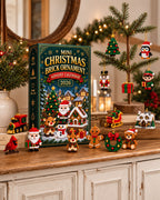 2026 Mini Christmas Brick Ornament Advent Calendar 24-Day Hanging Tree Decor