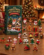 2026 Mini Christmas Brick Ornament Advent Calendar 24-Day Hanging Tree Decor