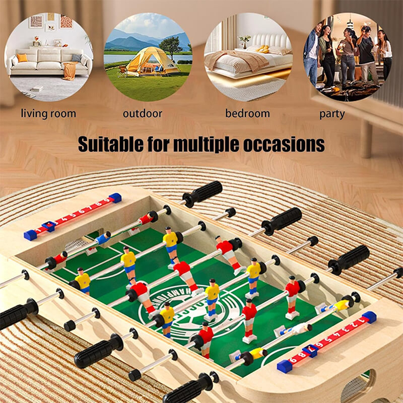 Mini Foosball Table Game Portable Tabletop Soccer Game Educational Toys for Family & Parties