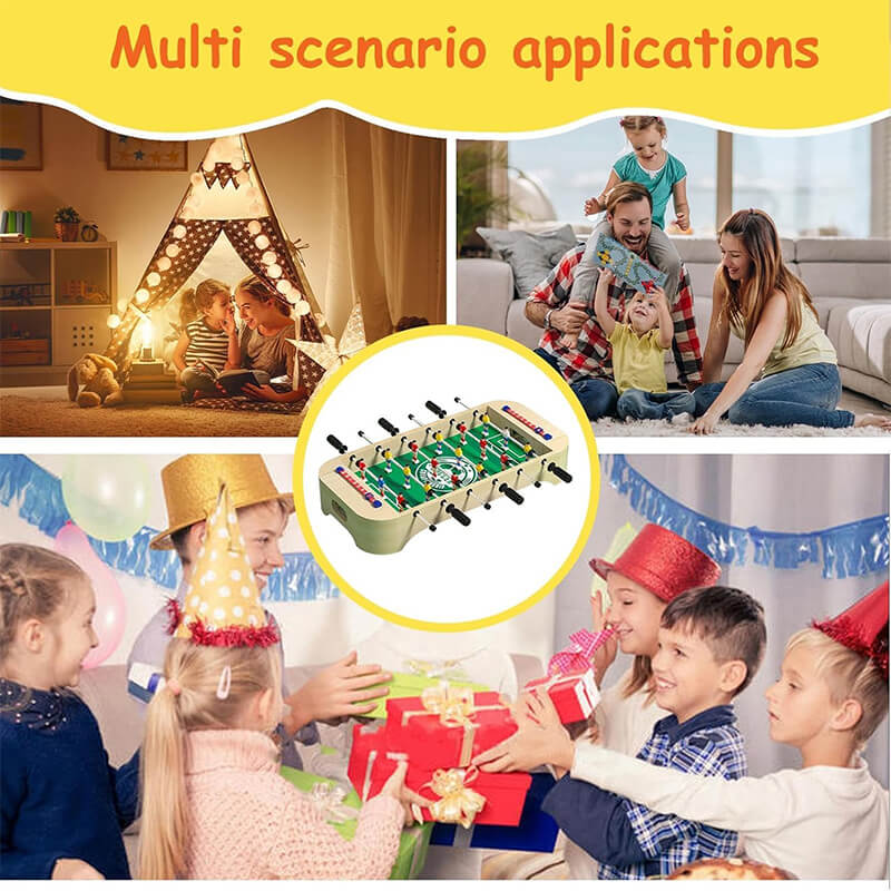 Mini Foosball Table Game Portable Tabletop Soccer Game Educational Toys for Family & Parties