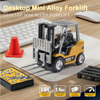 1/64 Mini RC Forklift with Trailer Alloy Simulation Car 2.4G Dual-Mode Remote RC Car