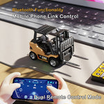 1/64 Mini RC Forklift with Trailer Alloy Simulation Car 2.4G Dual-Mode Remote RC Car
