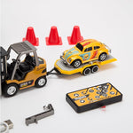 1/64 Mini RC Forklift with Trailer Alloy Simulation Car 2.4G Dual-Mode Remote RC Car
