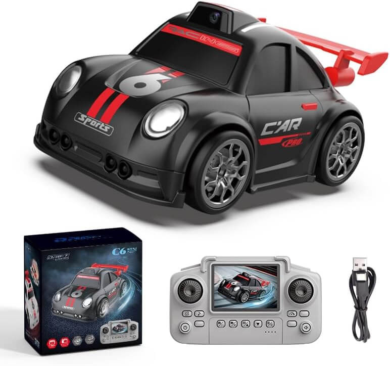 Mini RC Racing Cars with HD Camera Remote Drift Car Multi-Mode Induction Toy for Kids 3+