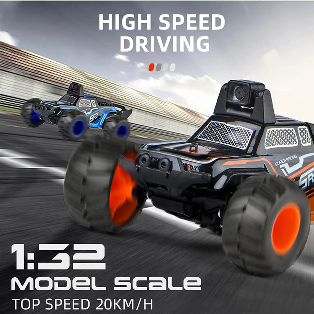 1/32 Mini Remote Control Car with HD Wifi Camera 2.4Ghz Off-Road RC Vehicle Dual Mode Control
