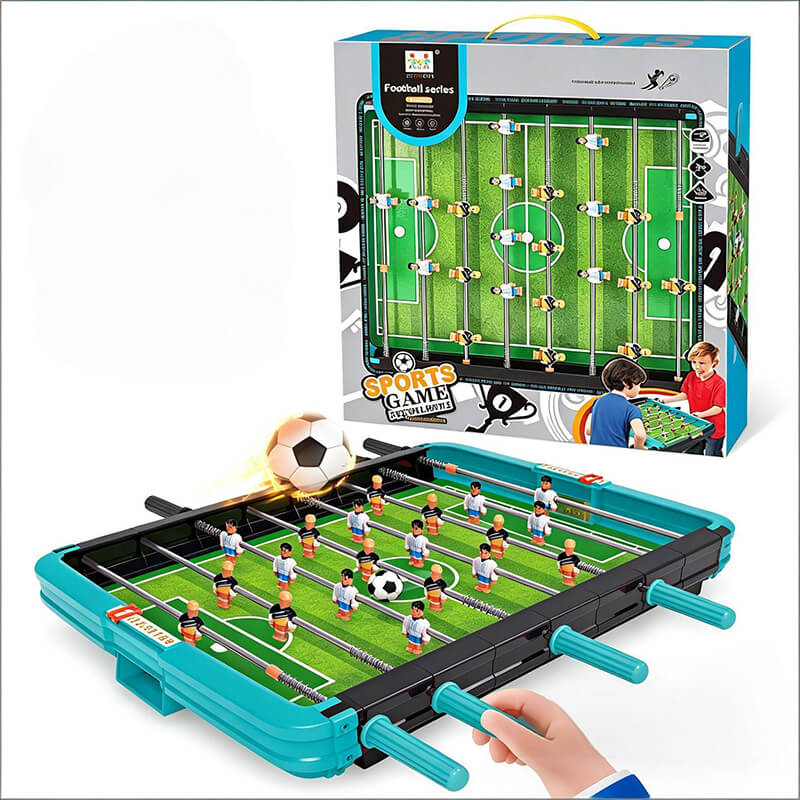 Mini Tabletop Foosball Soccer Game Portable 2-Player Football Toy for Kids & Family Fun