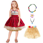 Little Girls Moana Costume Toddler Kids Ocean Pricess Moana Cosplay Dress