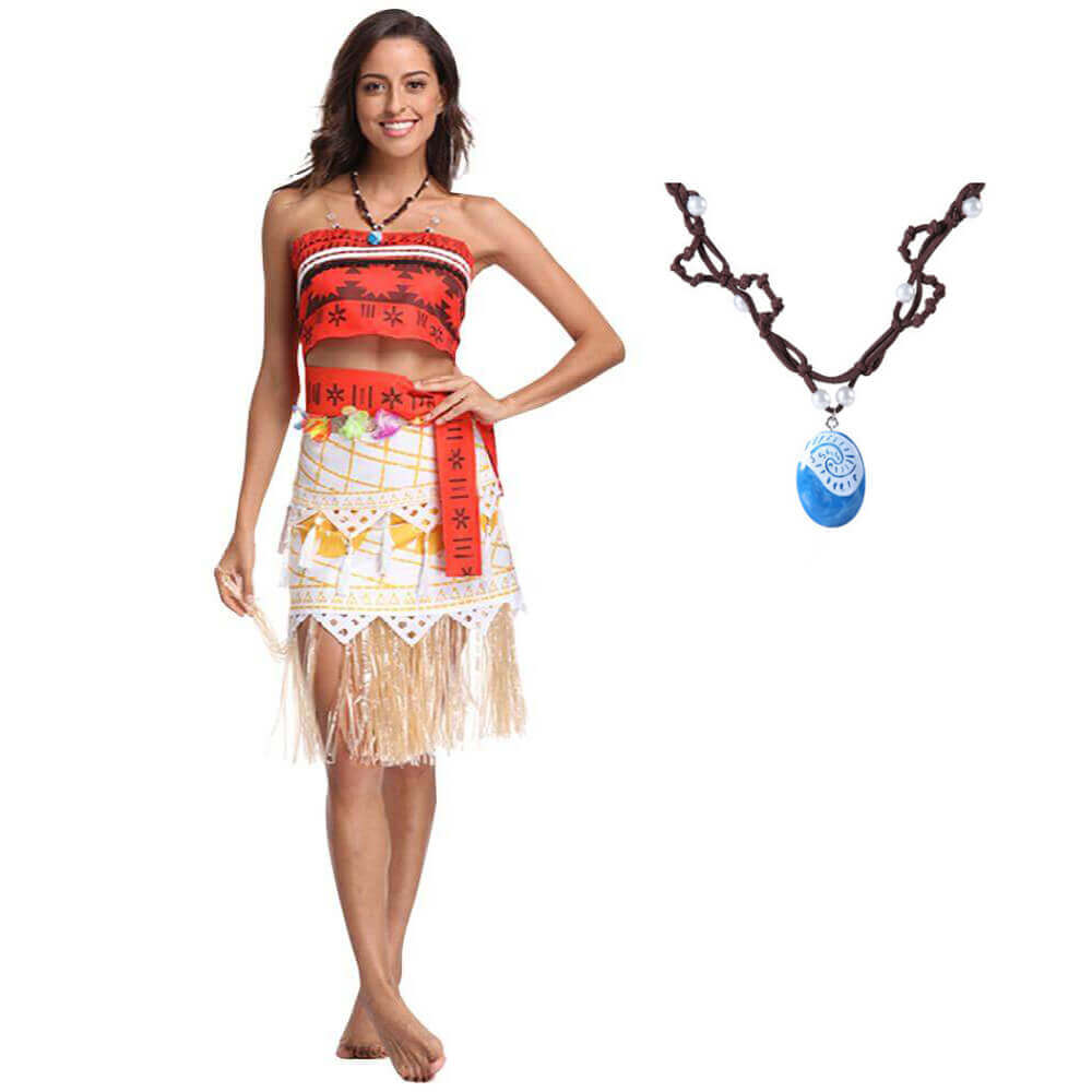 Princess Moana Costume Polynesian Dress Beach Dress Up Cosplay Outfits