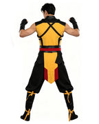Men's Ninja Costume Yellow and Black Warrior Suit for Professional Cosplay Events and Halloween Parties