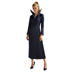 Adult Wednesday Dress Black Long Sleeve Evening Gown for Halloween Party