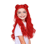 Girls Red Princess Dress Heart Print Flutter Sleeve Layered Tulle Dress for Halloween Cosplay