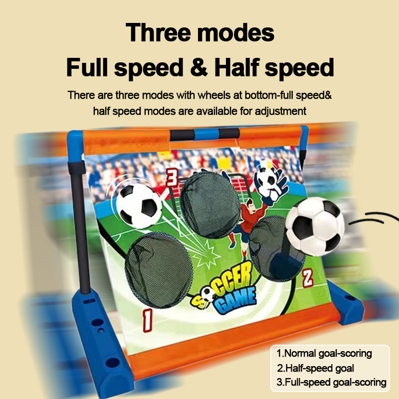 Moving Electric Soccer Goal Toy Dual Speed Adjustable Goal Football Target Practice Toy for Kids 3+