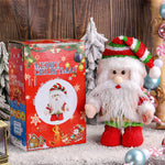 11.2inch Musical Santa Plush Toy Electric Moving Doll with LED Light Christmas Gift