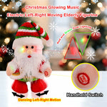 11.2inch Musical Santa Plush Toy Electric Moving Doll with LED Light Christmas Gift