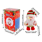 11.2inch Musical Santa Plush Toy Electric Moving Doll with LED Light Christmas Gift