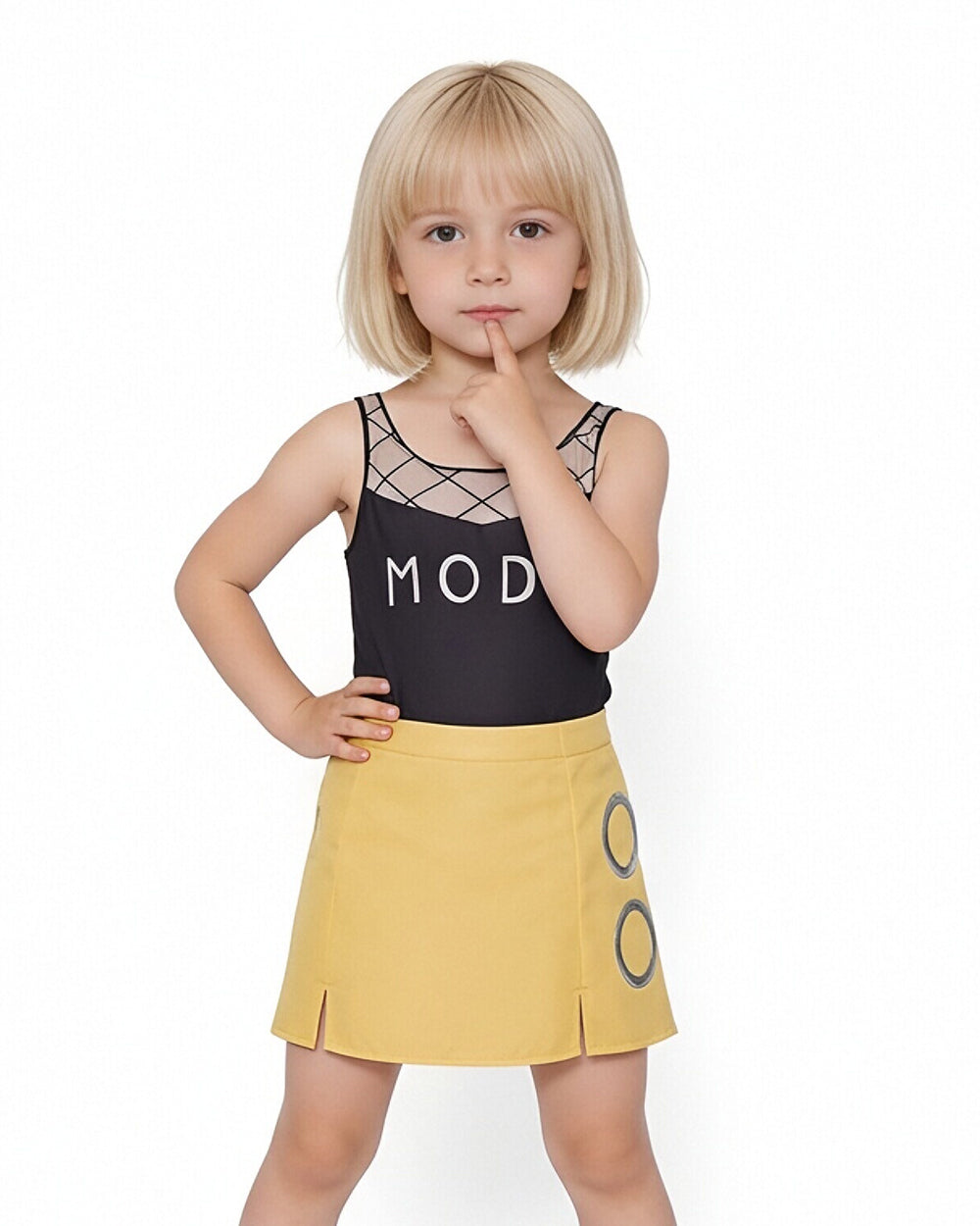 Grand Line Girl Costume MODE Tank Top and Yellow Skirt Brave Voyager Cosplay Set