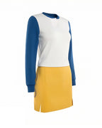 Grand Line Navigator Costume Blue White Top with Yellow Mini Skirt 2pcs Adventure Outfit