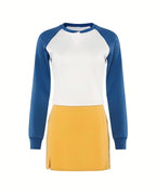 Grand Line Navigator Costume Blue White Top with Yellow Mini Skirt 2pcs Adventure Outfit