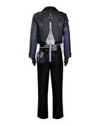 Mens NTE Zero Costume Black Cropped Jacket and Pants Cosplay Set for Dress Up Party