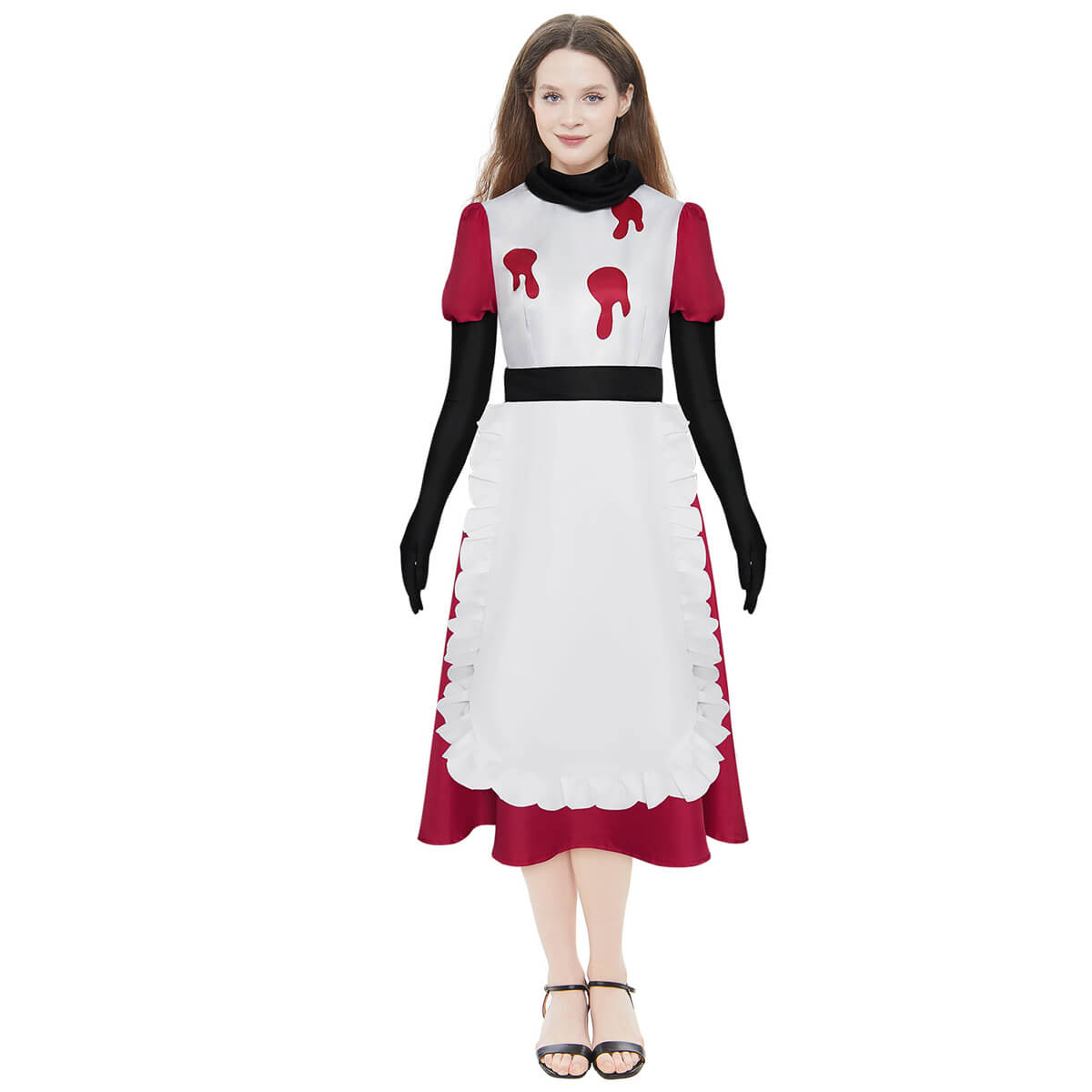 Niffty Costume White And Red Dress with Accessories Cosplay Outfit