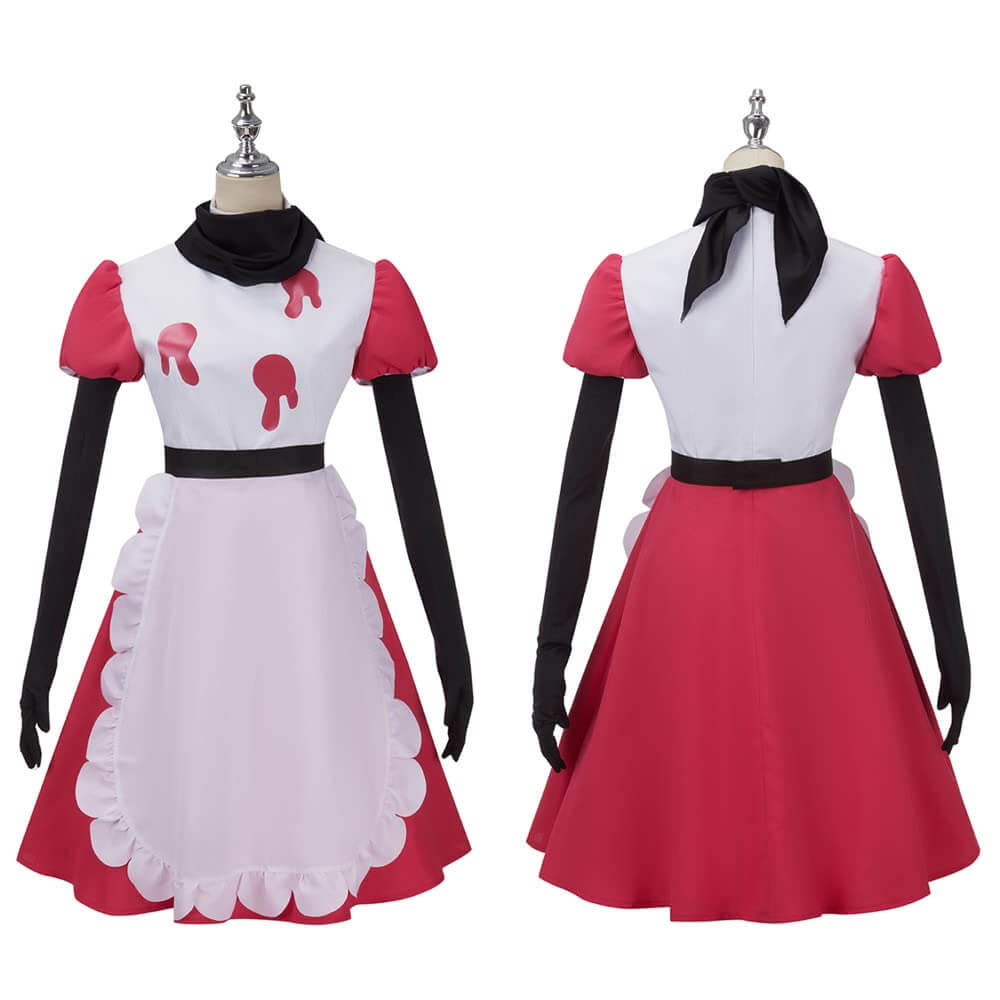 Niffty Costume White And Red Dress with Accessories Cosplay Outfit